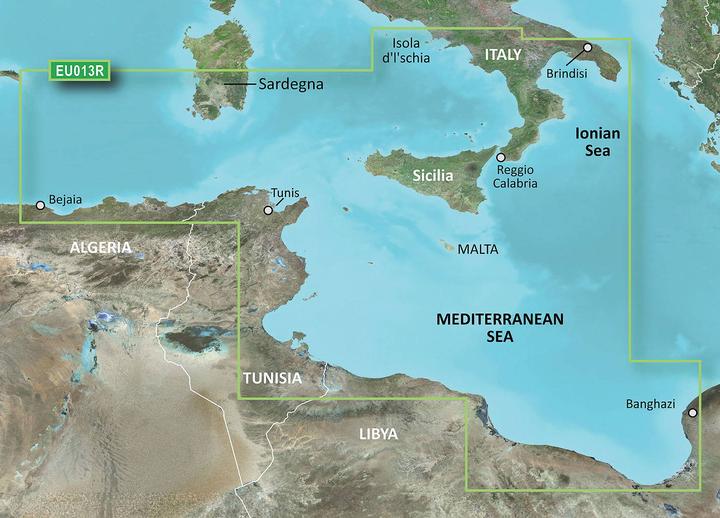 Garmin BlueChart g2 HXEU013R - Südwest Italien und Tunesien HEU013R - Italy Southwest & Tunisia