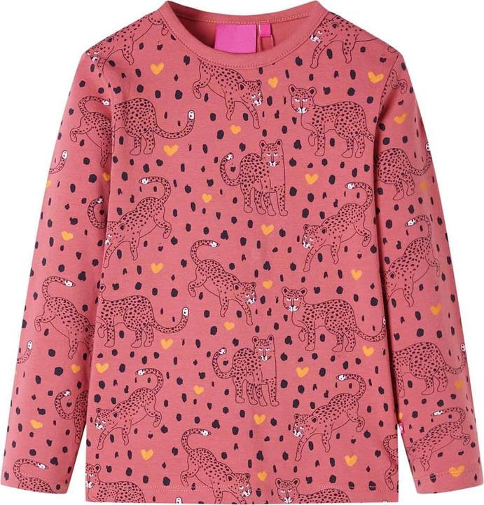 Produktbild VidaXL Kinderpyjama mit Langen Ärmeln Altrosa 140,Material: 95 (140)