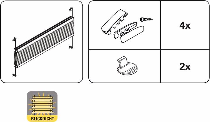 Produktbild Wohnidee Kollektion Plissee mit 2 Bedienschienen (80 x 210 cm)