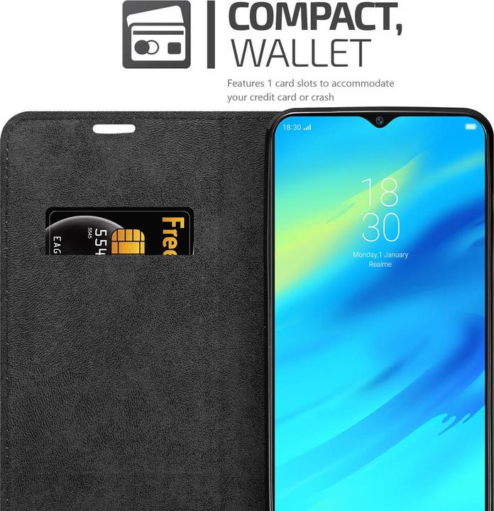 Actual product image Cadorabo Book Invisible Magnet Cover (Realme 7 Pro)