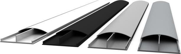 Actual product image Multibrackets Cable duct 75x1600, aluminum, white (Duct, 160 cm)