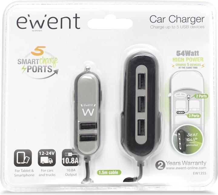 Immagine prodotto Ewent Caricabatteria da auto USB