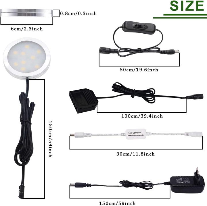 Actual product image Aiboo Cabinet lights