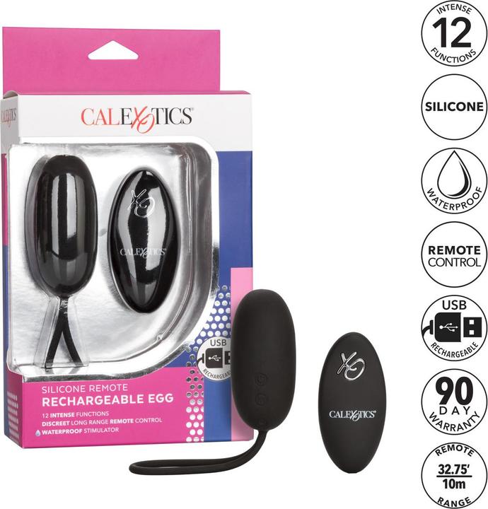 Actual product image CalExotics Silicone Remote Rechargeable Egg