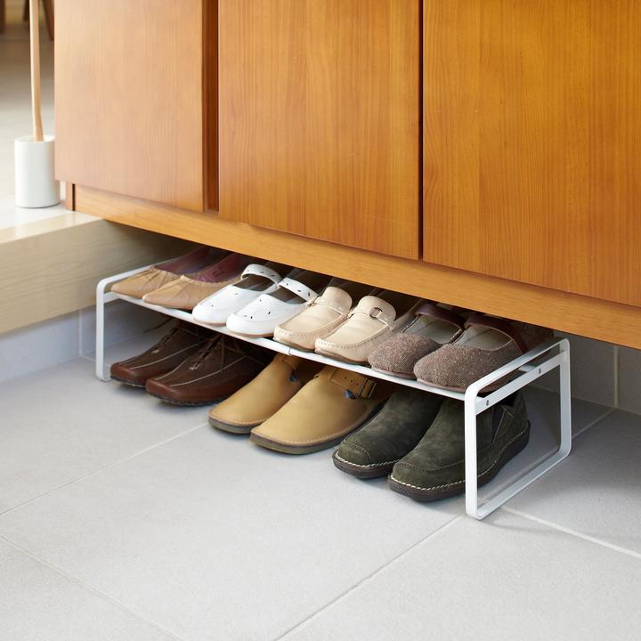 Actual product image Yamazaki Extendable shoe rack with FRAME struts (70 x 25 x 17.5 cm)