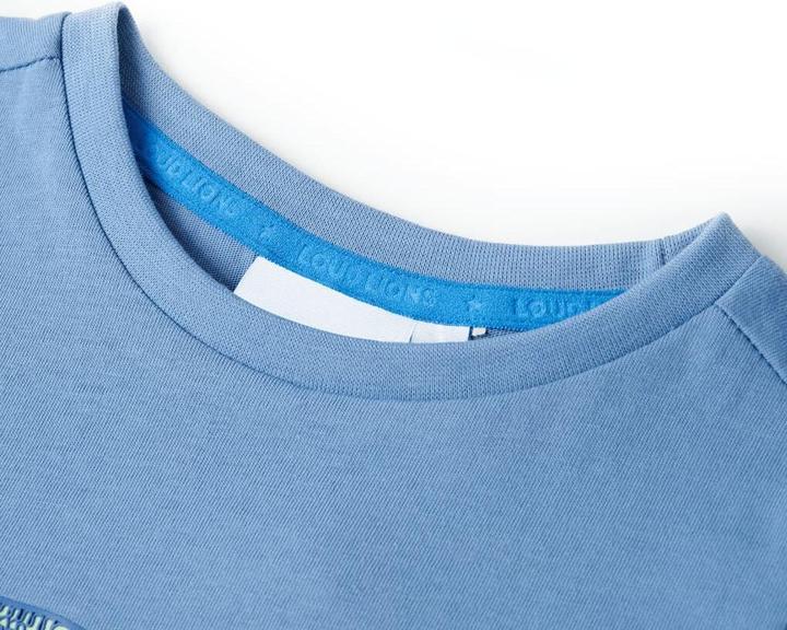 Produktbild VidaXL Kinder-T-Shirt Mittelblau 116,Material: 100 (116)