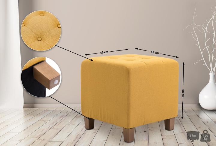 Immagine prodotto Swisshandel24 Sgabello Pharaoh, antico-luce, giallo
