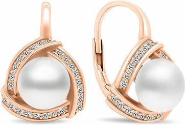 Brilio Silver - Charming Gold Plated Opal Jewelry Set SET225Y (Earrings. Necklace)