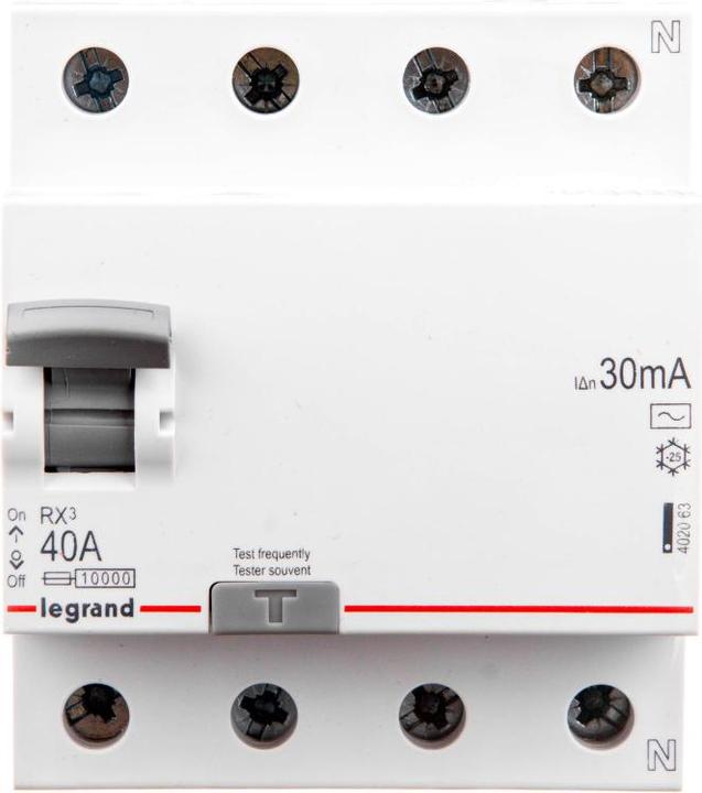 Produktbild Legrand FI-SCHALTER LE-402063 DREIPHASIG, AC-TYP 30 mA 40 A