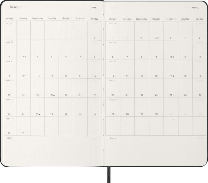 Produktbild Moleskine Geschäftsagenda Hard Cover Weekly (130 x 210 mm, Englisch)