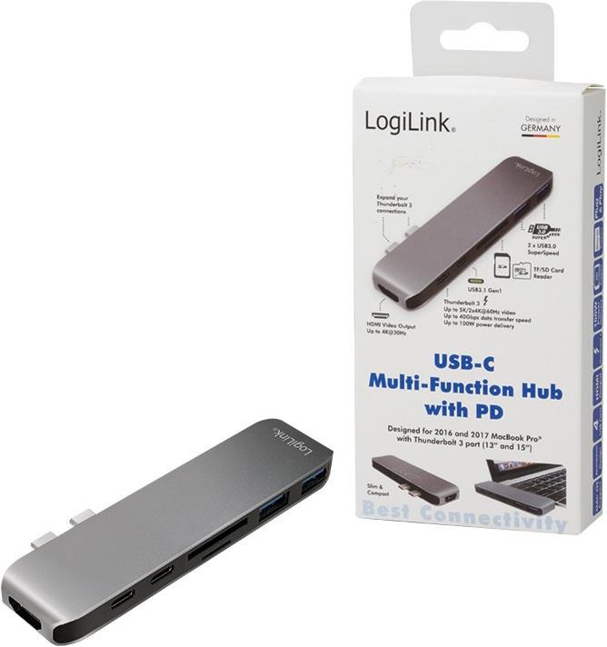 Produktbild LogiLink USB 3.2 (Gen 1) Docking Station (USB-C, 7 Ports)