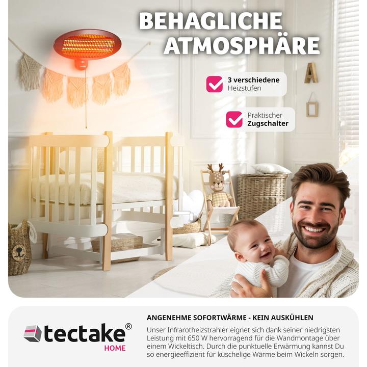 Image du produit tectake Radiateur infrarouge Solaris Monolith 2000W réglable en hauteur (2000 W)