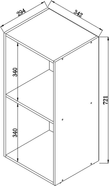 Actual product image VCM File rack office shelf Offas 2-compartment (34 x 30 x 72 cm)