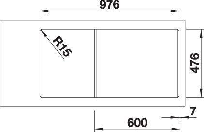 Image du produit Blanco Andano XL 6 S-IF (Éviers à poser, 100 cm, 50 cm)