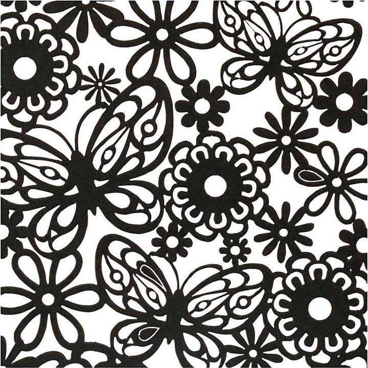 Produktbild Creativ Company Gemusterter Karton Schwarz, 10 Stk. (200 g/m², 10 x)