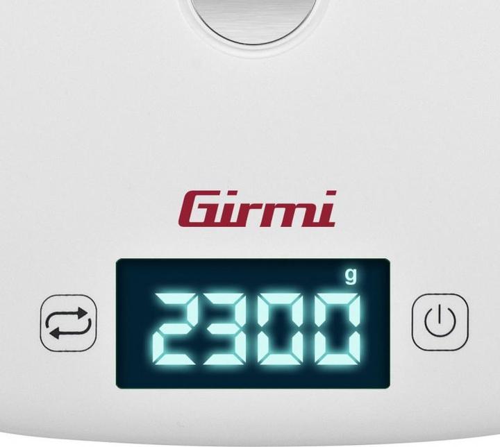 Produktbild Girmi PS02 Elektronische Küchenwaage Orange, Weiss Flache Oberfläche Rund