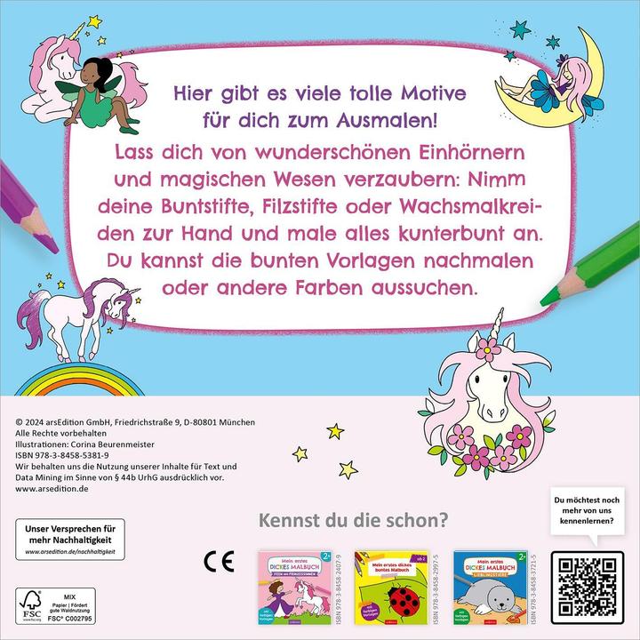 Actual product image My first thick colouring book from 2 - Unicorns