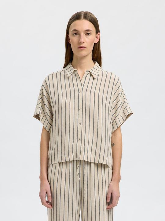 Immagine prodotto Selected Femme Slfviva Ss Striped Cropped Shirt Noos (34)