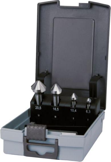 Immagine prodotto Ruko Set di svasatori DIN 335C 90deg. 6,3-25mm HSS per alluminio 5-pc. sfera cass. (6,3 - 25,0 mm)