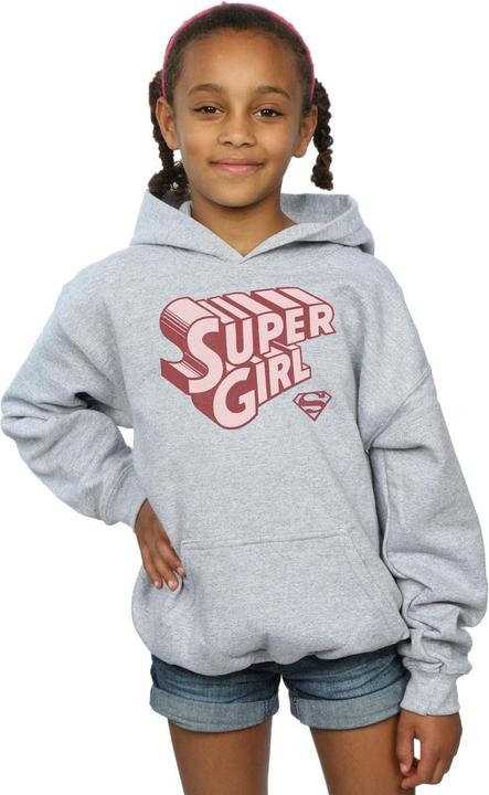 Immagine prodotto Supergirl Retro Logo Felpa con Cappuccio Ragazze (140, 146)