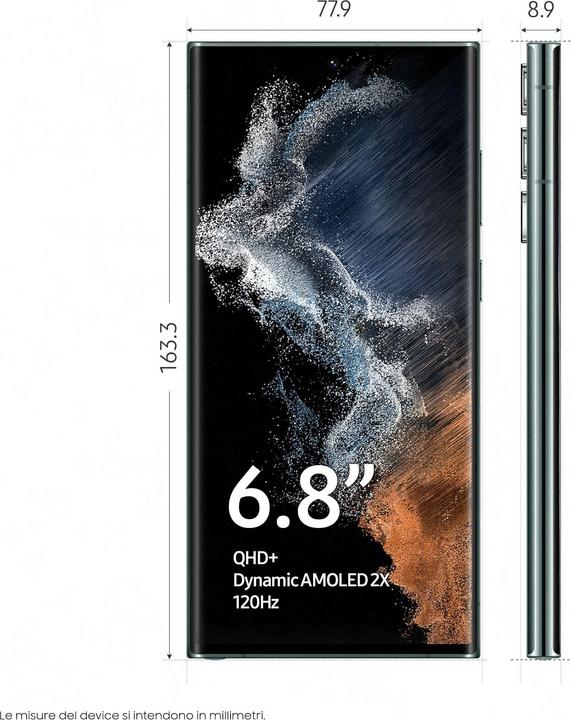 Actual product image Samsung Galaxy S22 Ultra (128 GB, Green, 6.80", Dual SIM, 108 Mpx, 5G)