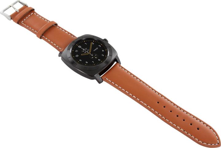 Produktbild Xlyne TFT, MTK2502C, Bluetooth 4.0, Li-Po Schwarzchrom - Leichter Cognac (45 mm)