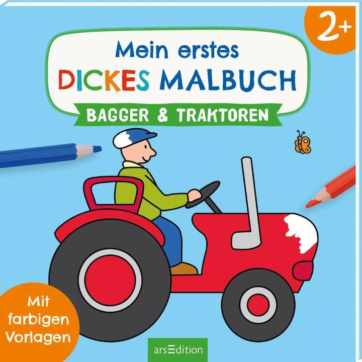 Actual product image Mein erstes dickes Malbuch – Bagger und Traktoren