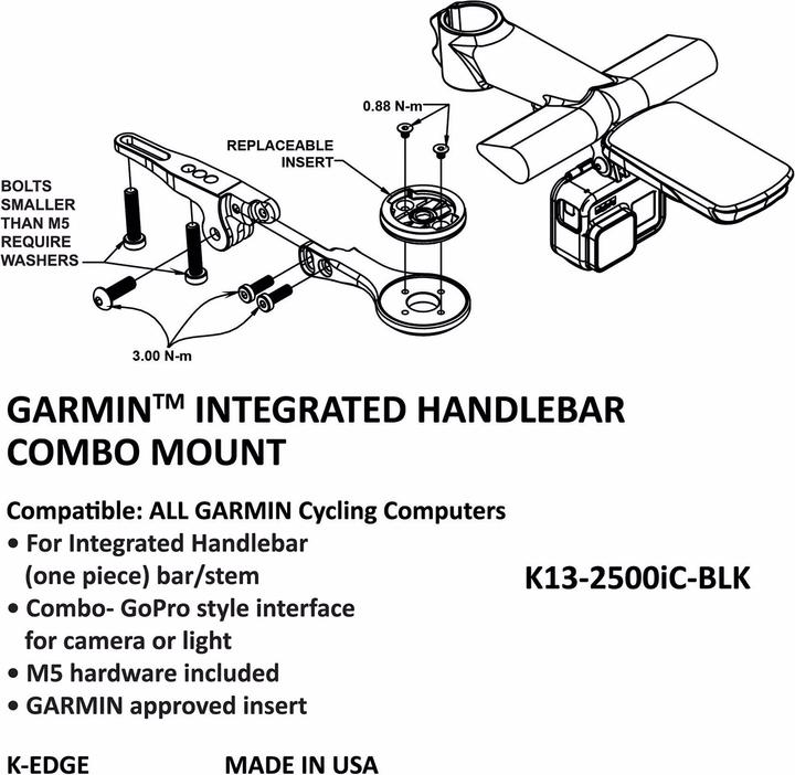 Actual product image K-Edge GARMIN IHS Combo Mount