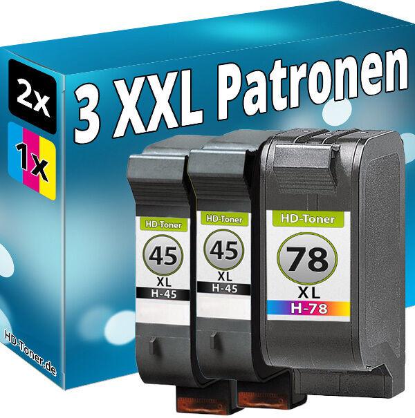 Produktbild Druckfuxx REFILL Set HP45+78 DeskJet 980cxi 1280 960c 970cse 990 cse cxi OfficeJ
