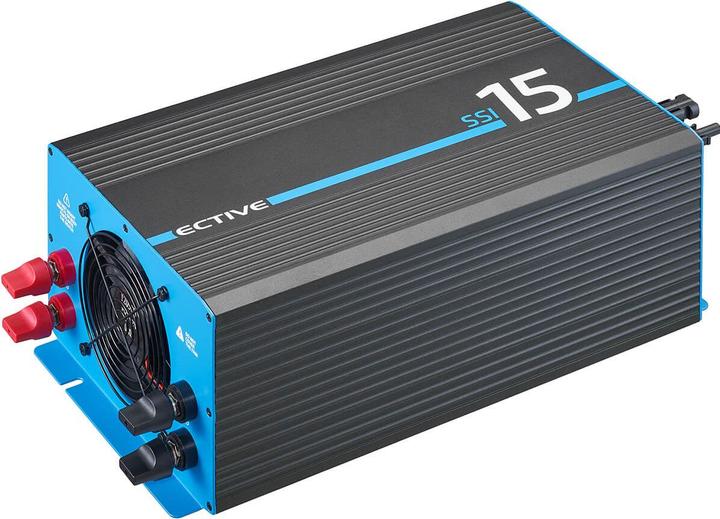 Image du produit Ective SSI 15 Sinus-Wechselrichter 1500W 12V mit Netzvorrang, Ladegerät & MPPT Laderegler (CH-Stecker)