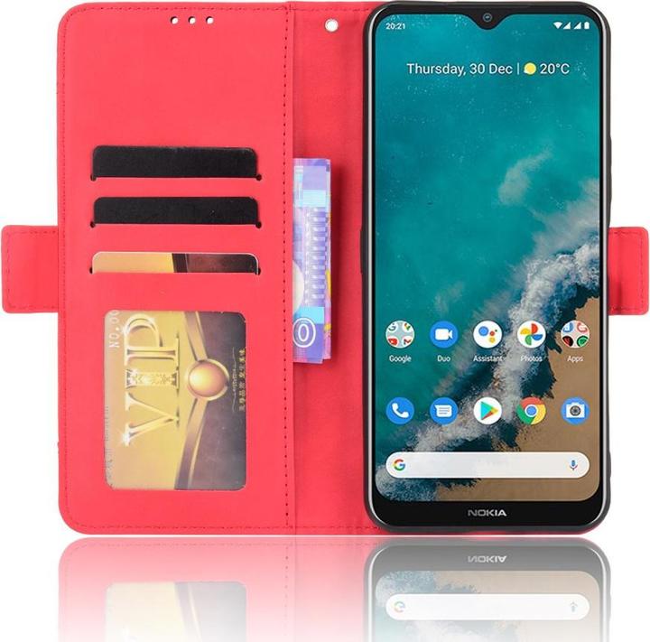 Produktbild Cover-Discount Nokia G50 - Etui mit vielen Kartenfächer rot (Motorola Moto G50)