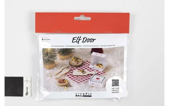 Actual product image Creativ Company Mini Paraphernalia Elf Door / Secret Santa Door Scene Pizza