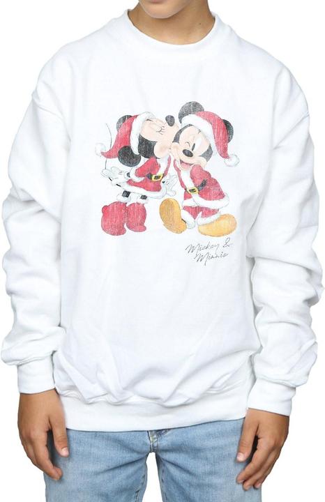 Actual product image Disney Boys Mickey And Minnie Christmas Kiss Sweatshirt (152, 158)