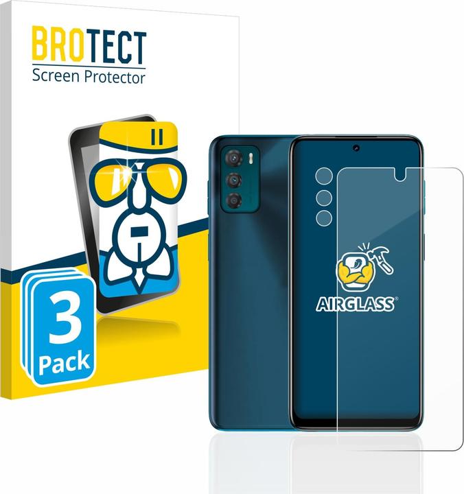 Actual product image BROTECT AirGlass Glass (3 Piece, Motorola Moto G42)