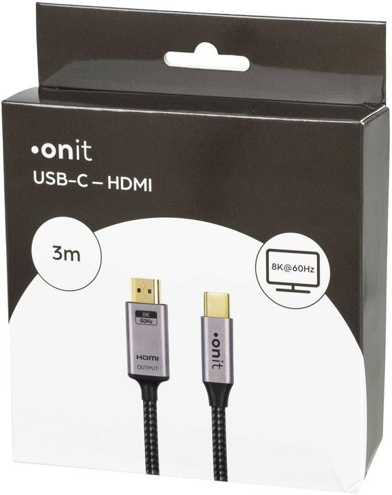 Produktbild Onit USB C — HDMI (Typ A) (3 m, HDMI, USB Typ C)