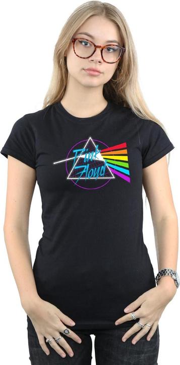 Actual product image Pink Floyd Womens/Ladies Neon Darkside Cotton T-Shirt (L)