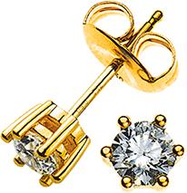 Natsumi Schmuck Ohrstecker Diamant Gelbgold 18K/750 0.25 ct H si (750/18 K Gelbgold)