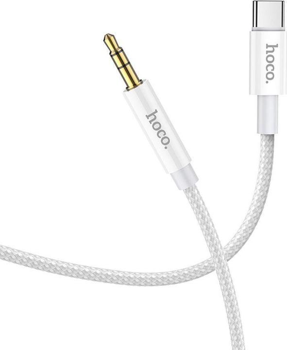Immagine prodotto Hoco Cavo di conversione audio AUX digitale da 3,5 mm a Tipo-C da 1 metro, argento (1 m)