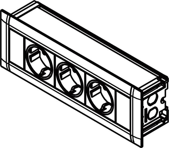 Productafbeelding Evoline ELEKTROTECHNIK 3-voudige inbouwdoosstrip Frame Dock Small (159610000900) (3 x, 3 m)