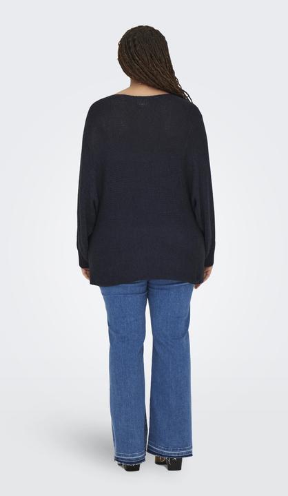 Actual product image Only Knit Fit Round Neck Plus Ribbed Cuffs Pullover Knitted Jumper (L)