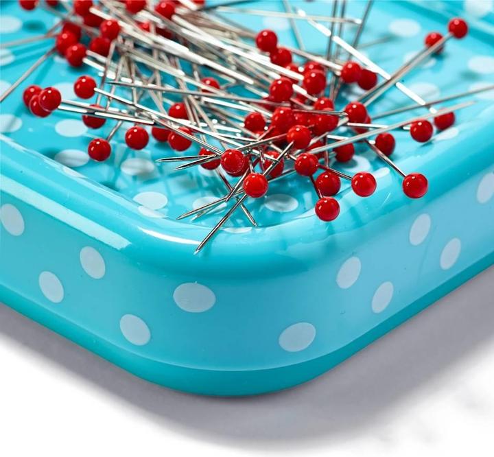 Actual product image Prym Love magnetic pin cushion + glass head pins 0.60 x 30 mm, 9 g