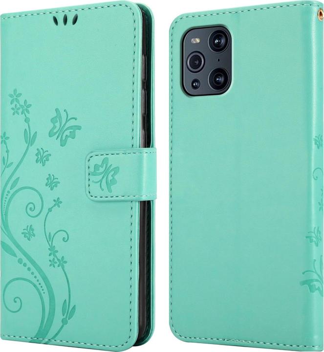 Actual product image Cadorabo Flower Book cover (Oppo Find X3 Pro)
