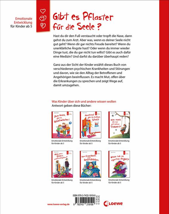 Nährwerte und Zutaten Loewe Gibt es Pflaster für die Seele? (Starke Kinder, glückliche Eltern) (Deutsch, Dagmar Geisler, Emotionale Entwicklung Für Kinder, Loewe Sachbuch, 2024)