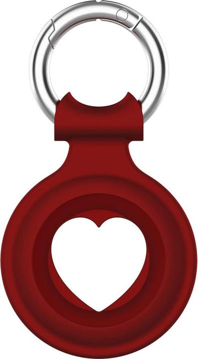 Produktbild Screenguard Apple Airtag Liquid Silikon Heart Case mit Anhänger
