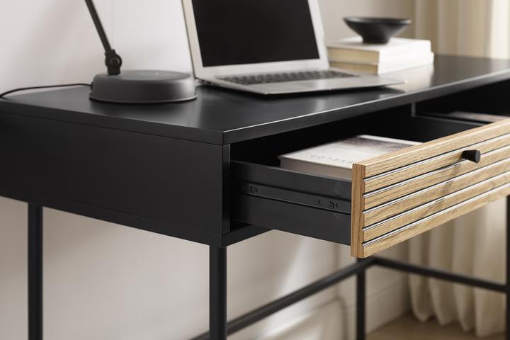Produktbild SalesFever Schreibtisch Echtholzfurnierx75 schwarz (120 x 50 x 75 cm)