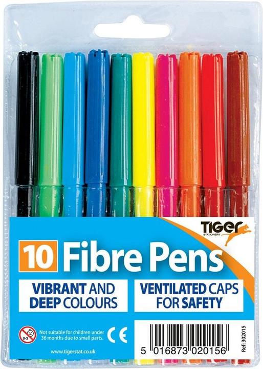 Actual product image Tiger Stationery Biros set fibre 10-pack (Colored, 10 x)