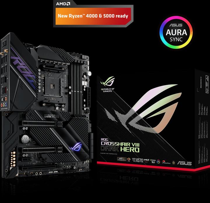Actual product image ASUS Rog Crosshair Viii Dark Hero (AM4, AMD X570, ATX)