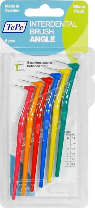 Produktbild TePe Interdentalbürsten Angle Mixed Pack ISO 0-5 (6 x, 0.80 mm)