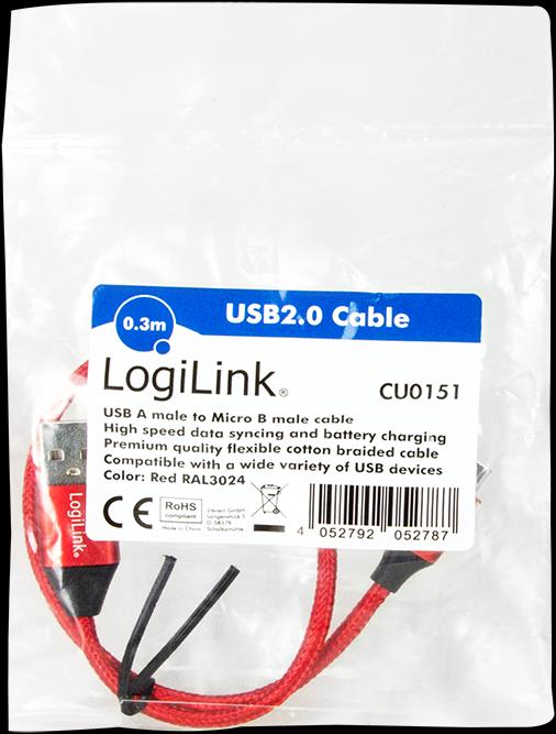 Actual product image LogiLink USB cables (0.30 m, USB 2.0)