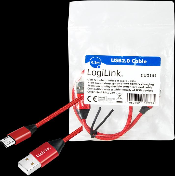 Actual product image LogiLink USB cables (0.30 m, USB 2.0)